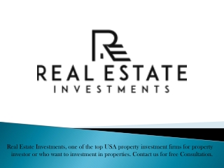‘Real Estate Investments’- Making Real Estate Investing Easier