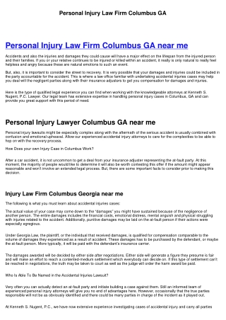 Personal Injury Attorney Columbus GA near me