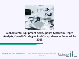 Dental Equipment and Supplies Market Sales, Demand and Precise Outlook