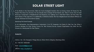 Solar Street Light