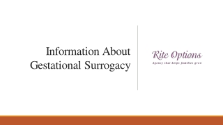 Information About Gestational Surrogacy