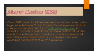 Casino 2020 | New UK Online Slots | Get Free Bonuses Today