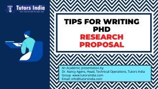 Tips for Writing PhD Research Proposal-TutorsIndia