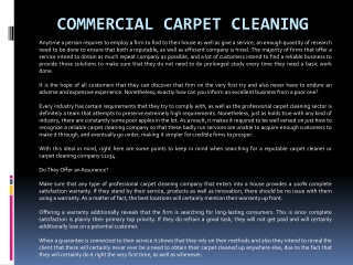 Commercial Carpet Cleaning