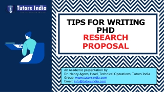 Tips for Writing PhD Research Proposal-TutorsIndia