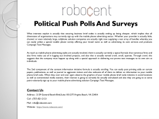 Political Push Polls And Surveys