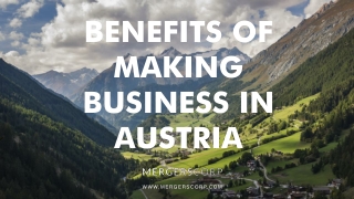 Benefits of Making Business in Austria_ Buy & Sell Business