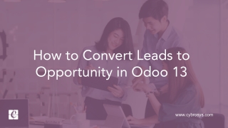 How to Convert Leads to Opportunity in Odoo 13