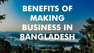 Benefits of Making Business in Bangladesh | Buy & Sell Business