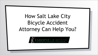 How Salt Lake City Bicycle Accident Attorney Can Help You?
