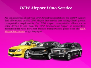DFW Airport Limo Service