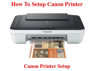 How to Setup Canon Printer