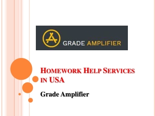 Get Homework Help Services in USA by Grade Amplifier