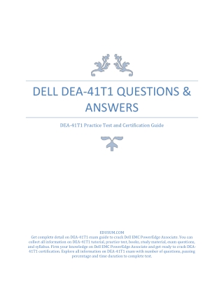 [PDF] Dell DEA-41T1 Questions & Answers