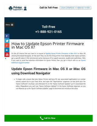 Easy to Update Epson Printer Firmware in Mac OS X By Expert