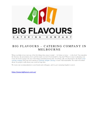 Best Catering Company in Melbourne |Catering Service in Melbourne.