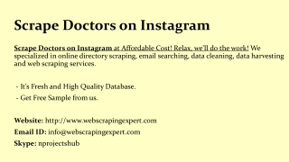Scrape Doctors on Instagram