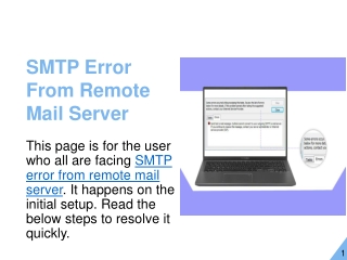 SMTP Error From Remote Mail Server