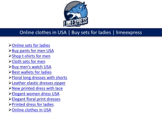 Online clothes in USA