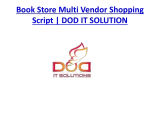 Book Store Multi Vendor Shopping Script | DOD IT SOLUTION