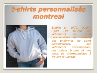 t-shirts personnalisés montreal