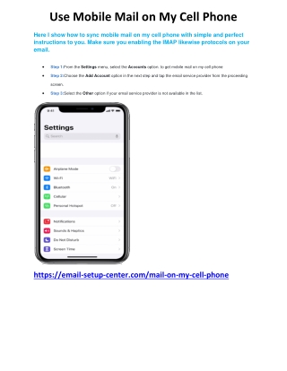 Use Mobile Mail On My Cellphone