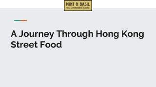 A Journey Through Hong Kong Street Food