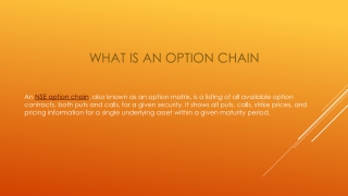 What is an Option Chain
