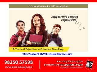 Coaching Institute For NIFT In Bangalore