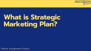 What is Strategic Marketing Plan