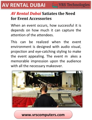 Audio Visual Equipment Supplier in Dubai - AV Rental