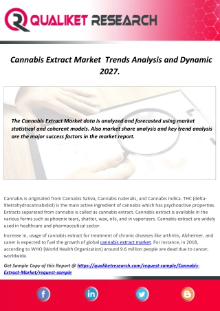Cannabis Extract Market  Trends Analysis and Dynamic 2027