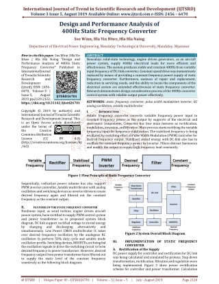 Design and Performance Analysis of 400Hz Static Frequency Converter