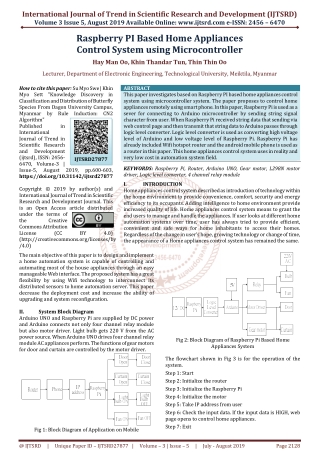 Raspberry PI Based Home Appliances Control System using Microcontroller