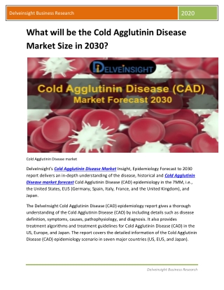 Cold Agglutinin Disease Market Size