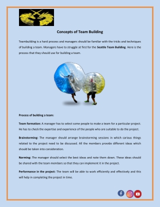 Concepts of Team Building