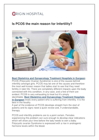 Is PCOS the main reason for Infertility?