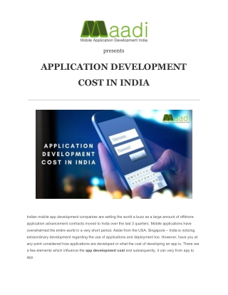 APPLICATION DEVELOPMENT COST IN INDIA
