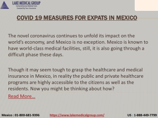 COVID 19 measures for expats in Mexico