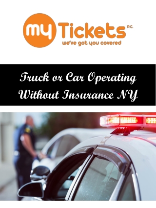 Truck or Car Operating Without Insurance NY