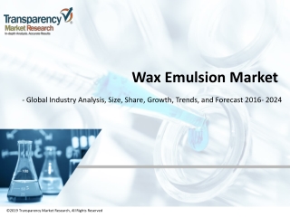 Wax Emulsion Market Predicted to Accelerate the Growth by 2016–2024