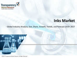 Inks Market at a CAGR of ~3% from 2019 to 2027