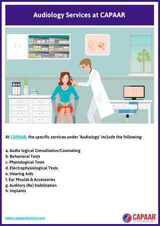 Audiology Services - Audiology Treatment in Bangalore - CAPAAR