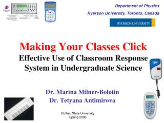 Making Your Classes Click Effective Use of Classroom Response System in Undergraduate Science
