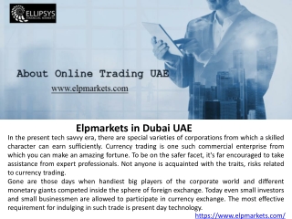 Financial Online Trading In UAE