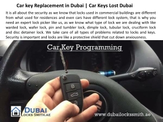 Car Trunk unlock service Dubai