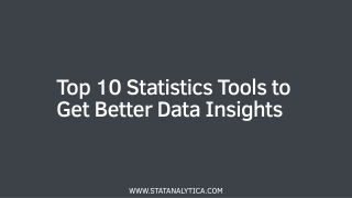 Top 10 Statistics Tools to Get Better Data Insights