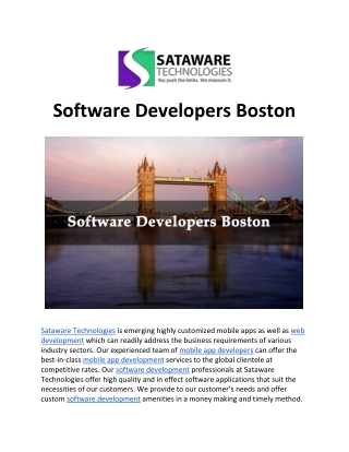 Software Developers Boston