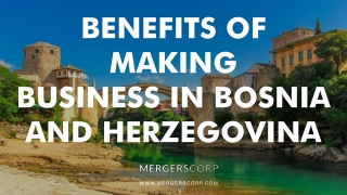 Benefits of Making Business in Bosnia & Herzegovina | Buy & Sell Business
