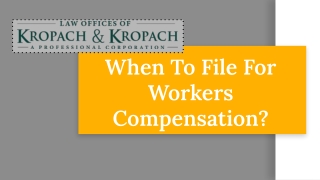 When To File For Workers Compensation?